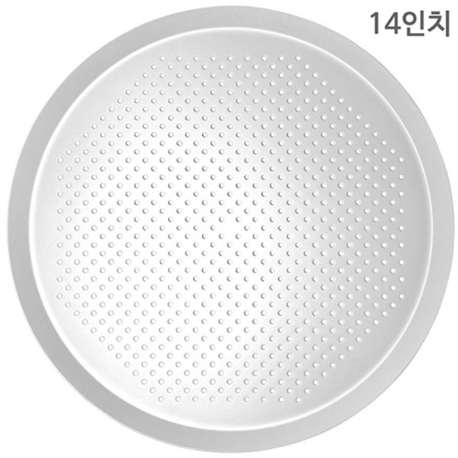[국산 경질 타공 높은 피자팬 14인치] / 오븐 도우 토핑 치즈 콤비네이션, 1개