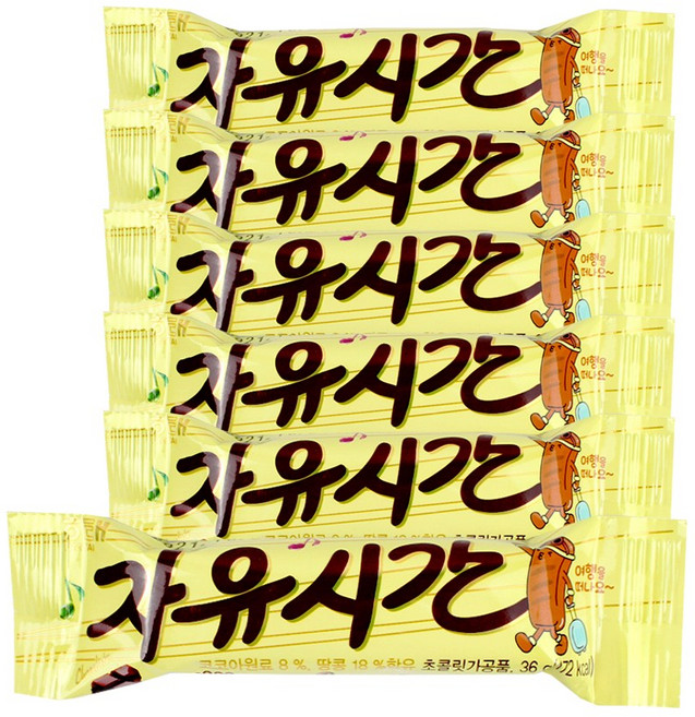 해태제과 자유시간 초코바, 36g, 6개