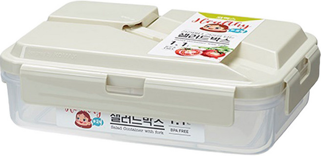 코멕스 칸칸 런치박스 1.1Lㅣ건강을 담은 샐러드 박스, 1개