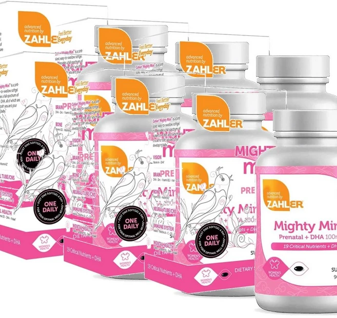 자일러 마이티 미니 프레나탈 비타민 위드 DHA 엽산 임산부 소프트젤 Zahler Mighty Mini Prenatal Vitamin, 6개, 90정 - 쿠팡