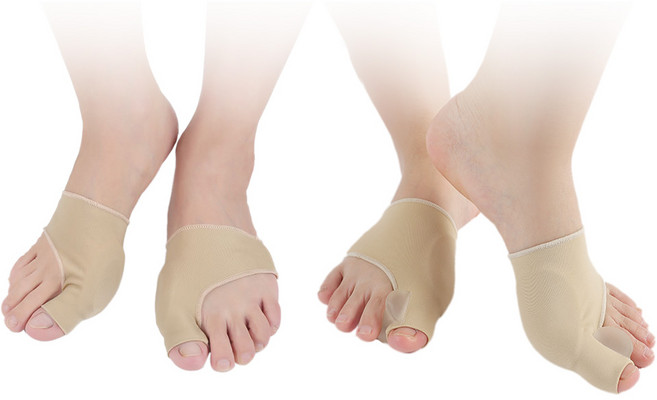 1+1 엄지 발가락 보호대 양쪽 세트 단계별 실리콘 밴드 보호 고정 발아대 다용도 케어 풋패드, R35011E(1단계+2단계, 베이지, 1세트