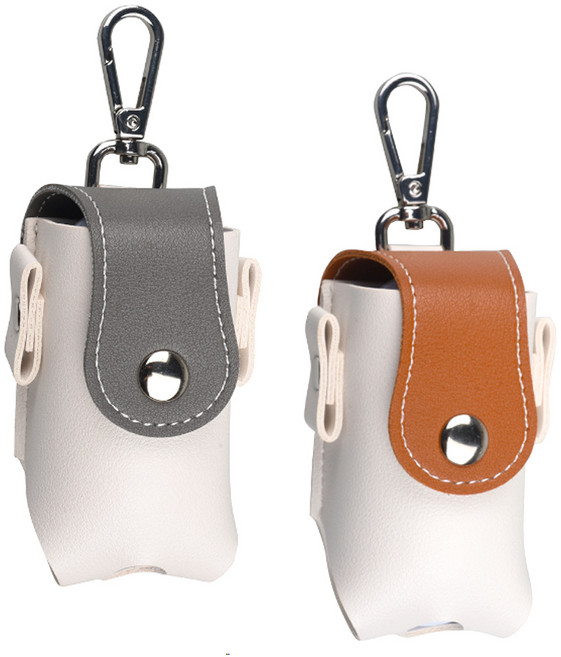 클래식 골프공 주머니 2구 볼파우치, 1세트, 브라운+그레이