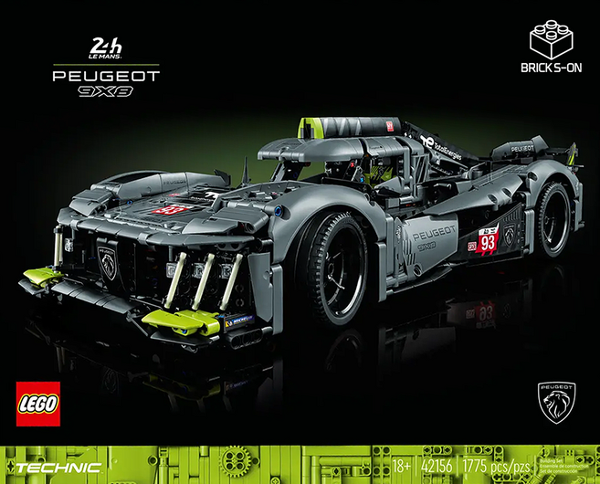 레고 테크닉 푸조 9X8 24H 르망 하이브리드 하이퍼카 42156, 1개