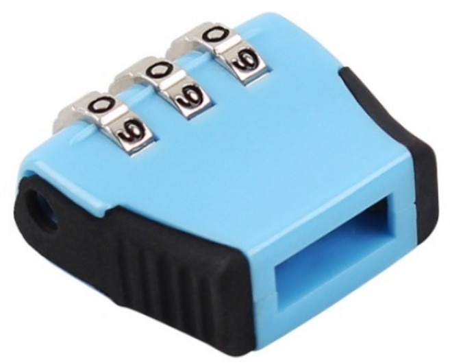 (강원전자) 다이얼형 USB 단자 잠금장치 NM-UDL02 (블루) 노트북 도난방지