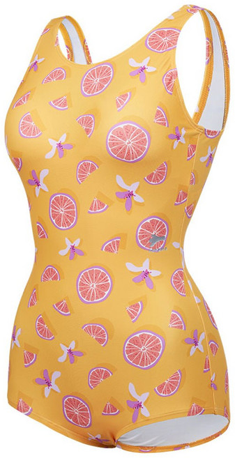 레노마 여성용 로우컷 U백 원피스 수영복 RN-LS2E507-YE