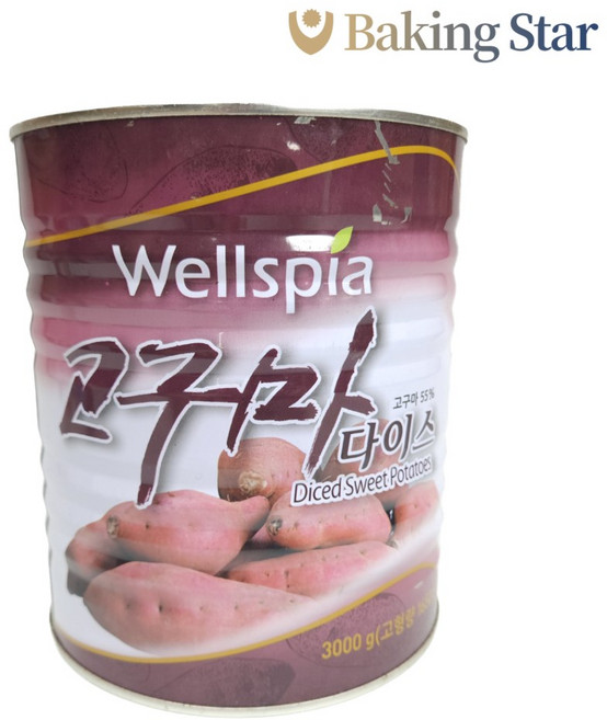2116 웰스피아 고구마 다이스 (국산) 3kg 설정 통조림, 1개