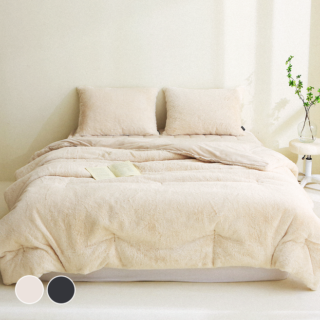 모잠 부드러운 겨울 양면 극세사 차렵이불 침구세트