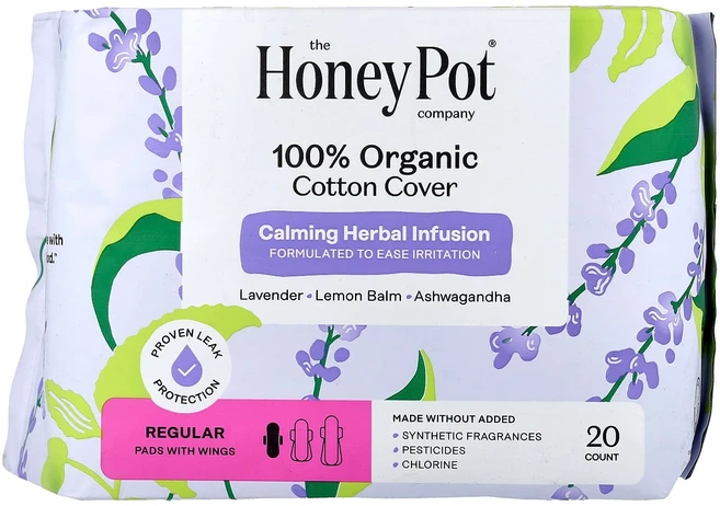 허니팟 컴퍼니 유기농 진정 허브 인퓨전 날개형 패드 일반형 20개입 HNY-23044 - 쿠팡