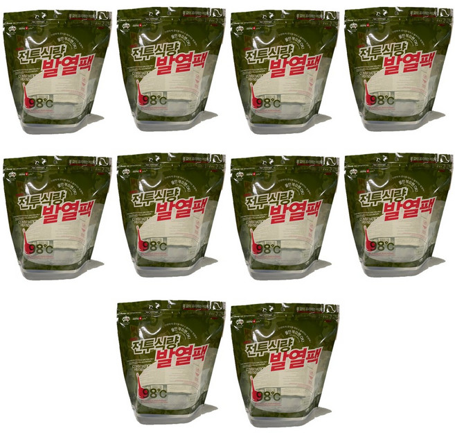쓰리스타 대봉투 10개 세트 발열팩용 대용량 봉투 발열제 발열체 발열용기 워킹쿡 전투식량 비상식량 생존 등산 캠핑 낚시 야외 야전 야식 비화식