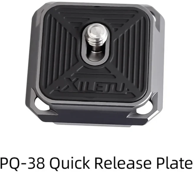 XILETU XQ1 범용 DSLR 카메라 짐벌 Arca 스위스 퀵 릴리스 플레이트 클램프 키트 삼각대 슬라이더 마운트, 02 PQ38