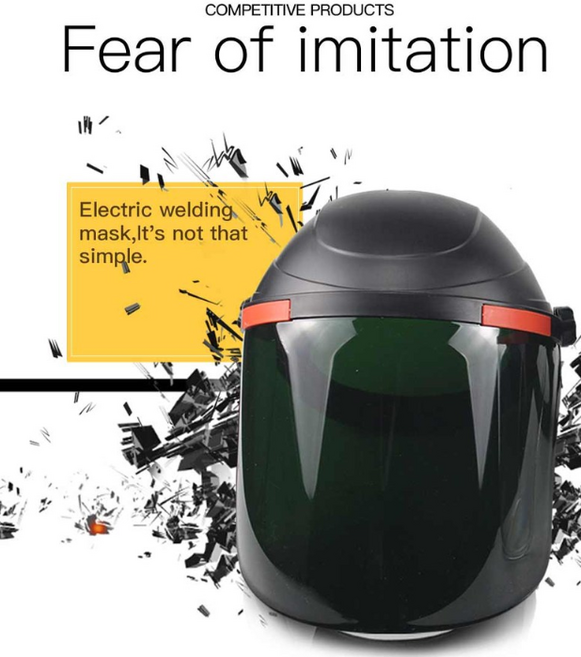 용접헬멧 용접 캡 쉴드 헬멧 용접기 마스크 용접 보호 캡 용접 안경 uv 저항 용접 도구, 1개