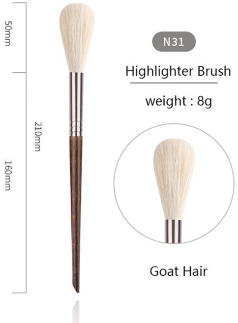 OVW 동물 헤어 메이크업 브러쉬 전체 세트 립 브러쉬 아이섀도우 브러쉬 소프트 메이크업 뷰티 도구 스머지 싱글 28 개, 1개