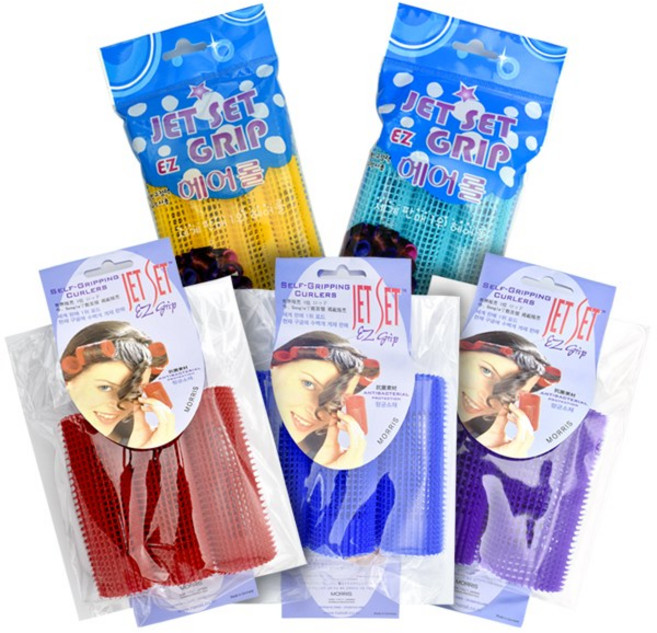 모리스 제트 세트 구르프 롱 이지그립 볼륨 헤어롤 대, 롱 45mm블루(3개)