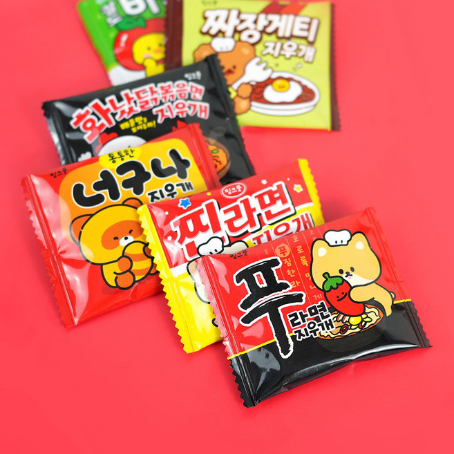 핑크풋 500 먹지마 라면 지우개 정품 랜덤 1개