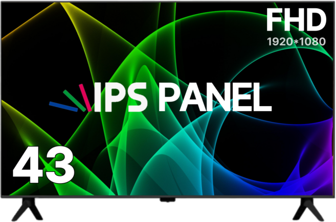 아텝TV 43인치 FHD 대기업 정품패널 무결점 LEDTV 모니터겸용, 고객직접설치, 스탠드형, WE431, 109cm(43인치)