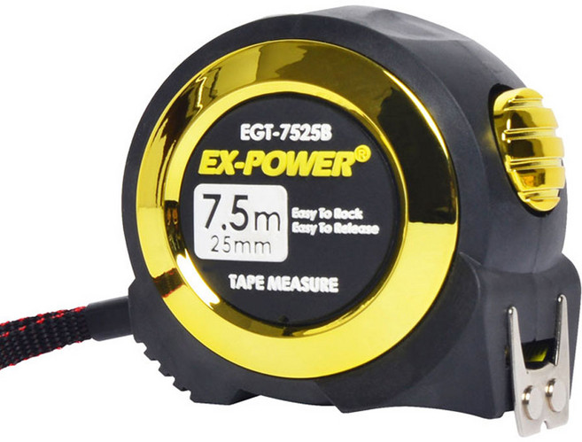 이엑스파워 오토락줄자 EGT-7525B 7.5m 양면줄자 0441900, 없음, 없음