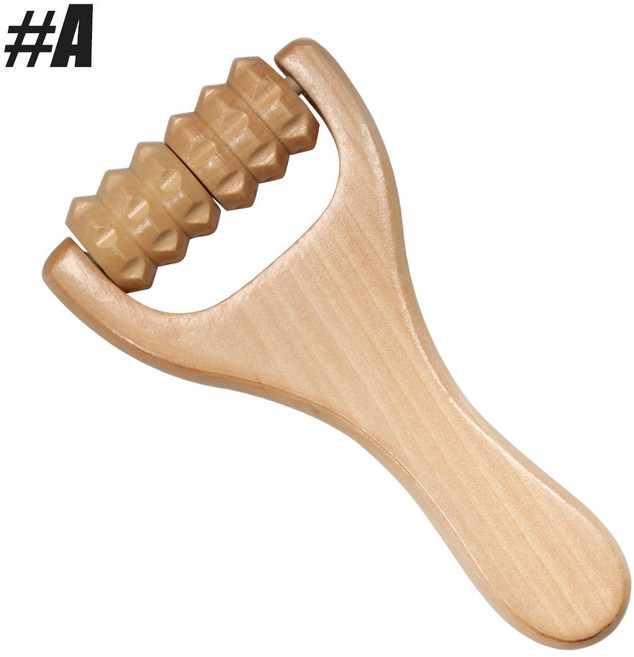 목어깨 마사지기 천연 나무 마사지 롤러 셀룰라이트 감소용 다기능 바디 근육 긴장 완화 1 개, 3. A, 1개