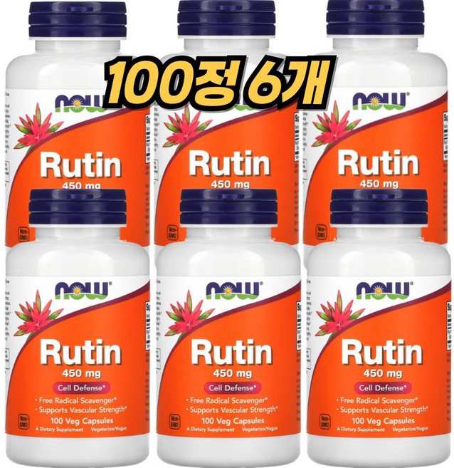 나우푸드 루틴 450mg 베지 캡슐, 100정, 6개