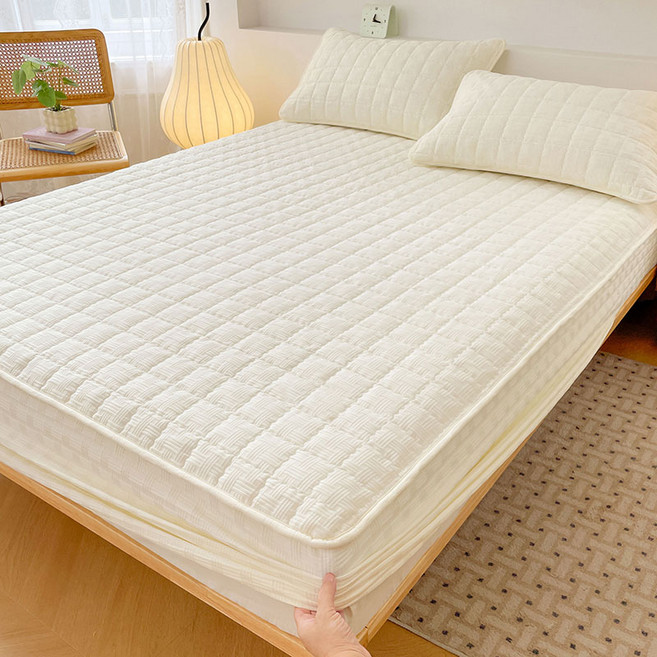 마술사 먼지없는 누빔 매트리스 커버 부드러움 항균