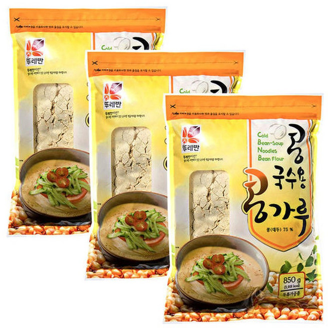 뚜레반 콩국수용 콩가루, 850g, 3개