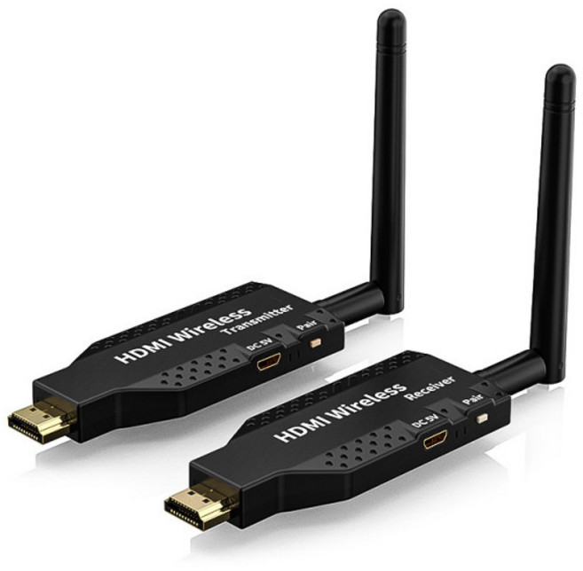 HDMI 무선 확장기 50미터 고화질 비디오 송수신기 화면 미러링 익스텐더 회의 수업 영상회의 프로젝터 모니터 연결 무선전송기 4K 호환, 휴대폰 무선투사 2.4G 1080P, 1개, 휴대폰 무선투사 2.4G 1080P