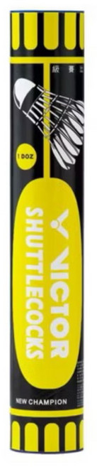 VICTOR 勝利 新比賽級 羽毛球 B-01N 藍蓋，精選鵝毛，飛行穩定，耐打膠水，延長壽命, 1個, 藍蓋, 12個裝