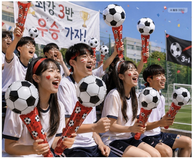 축구응원도구 축구풍선스틱 월드컵응원도구 6개+풍선부는 빨대포함, 1세트, 화이트
