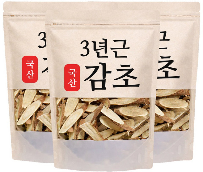 오늘약방 햇감초 3년근 국산 감초, 80g, 3개