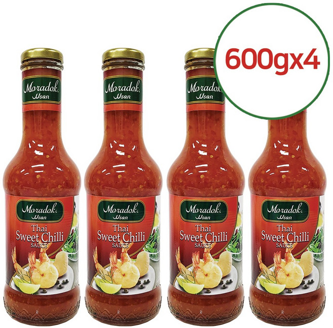 코스트코 Moradok 타이 스위트 칠리 소스 600ml x 2병, 4개