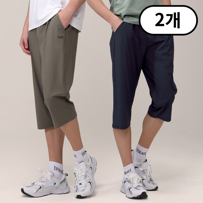 1+1 에버라스트 남자 7부 여름 바지 스트라이프 팬츠