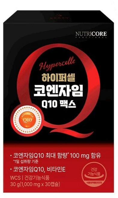 뉴트리코어 하이퍼셀 코엔자임Q10 맥스, 30회분, 1개