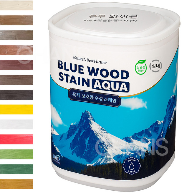친환경 실내용 수성스테인 목재 페인트 원목 가구 우드스테인 1000ml, 화이트, 1L, 1개