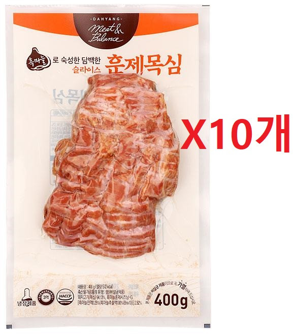 원하프박스흑마늘로훈제목심(슬) 4kg다향, 10개, 400g