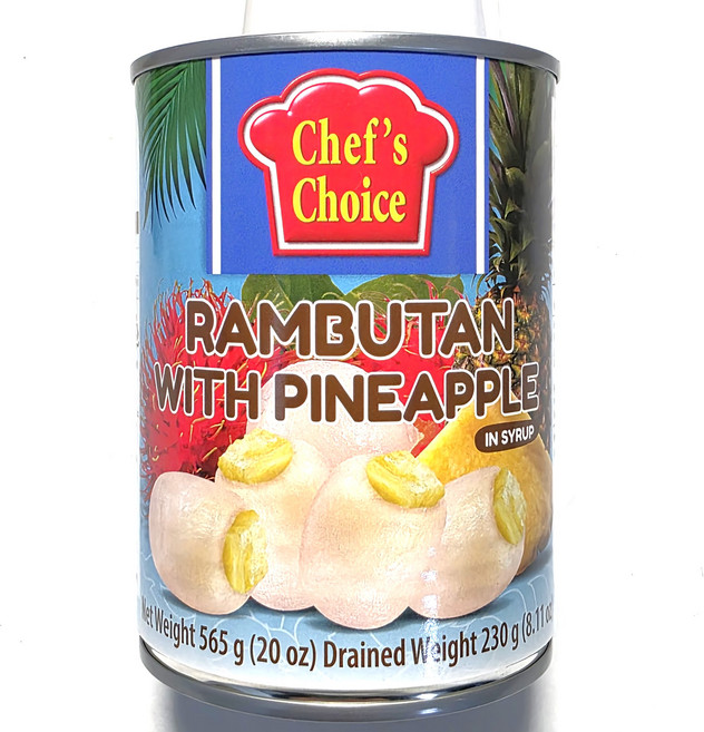 람부탄 파인애플 통조림 RAMBUTAN WITH PINEAPPLE 열대과일통조림, 3개, 565g