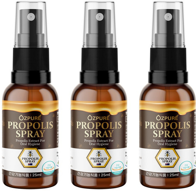 오즈퓨어 호주 프로폴리스 스프레이, 3개, 25ml