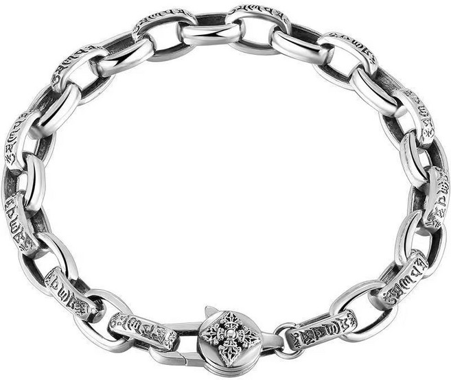 GShuang 남자 육자진언 체인 팔찌 불교팔찌 액막이팔찌