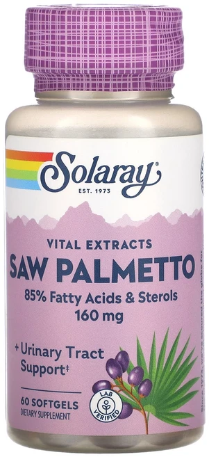 Solaray 바이탈 추출물 쏘팔메토 추출물 160mg 소프트젤 60정, Solaray바이탈추출물쏘팔메토추출물160mg소프트젤6, 1개 - 쿠팡