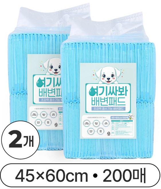 여기싸봐 프리미엄 초강력 배변패드, 1개, 200개입
