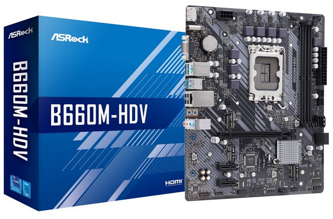 ASRock 마더보드 B660M-HDV Intel B660 시리즈 CPU(LGA1700) 대응 B660M MicroATX 마더보드 [국내 정규 대리점품]