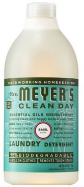 미세스마이어스클린데이 세탁세제 바질, 1L, 1개