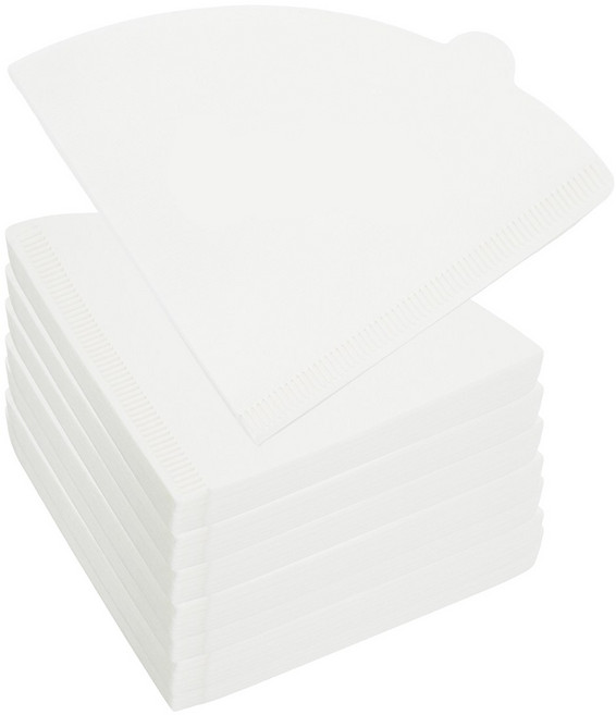 Easytime V02 커피필터(흰색) 여과지 1~2인용, 2개, 50개입