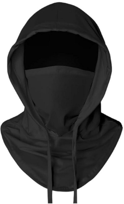 Balaclava 스키 페이스 마스크 자외선 차단 후드 통기성 풀 헤드 마스크 페이스 커버 남성 여성 사이클링 스키 낚시 블랙. 단일 사이즈