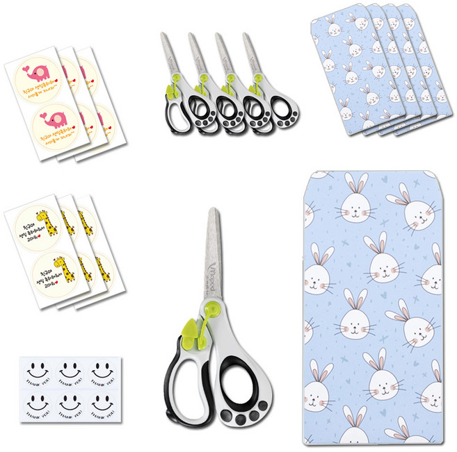 어린이집 생일선물 답례품 마패드, 가위 5개 세트