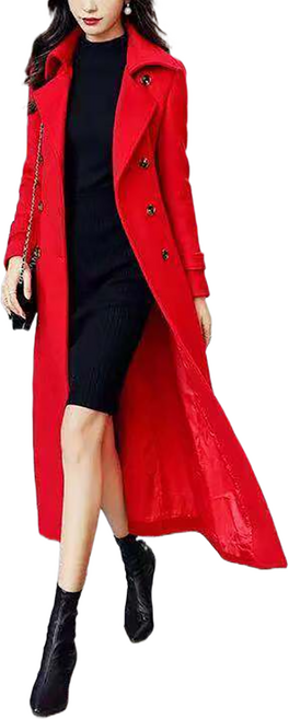 셀럽당 춘추동 모직 코트 여 롱 슬림 패딩 두터워지다 모직 코트M2544