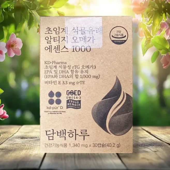 담백하루 초임계 식물유래 알티지 오메가 에센스 1000, 30정, 1개 - 쿠팡