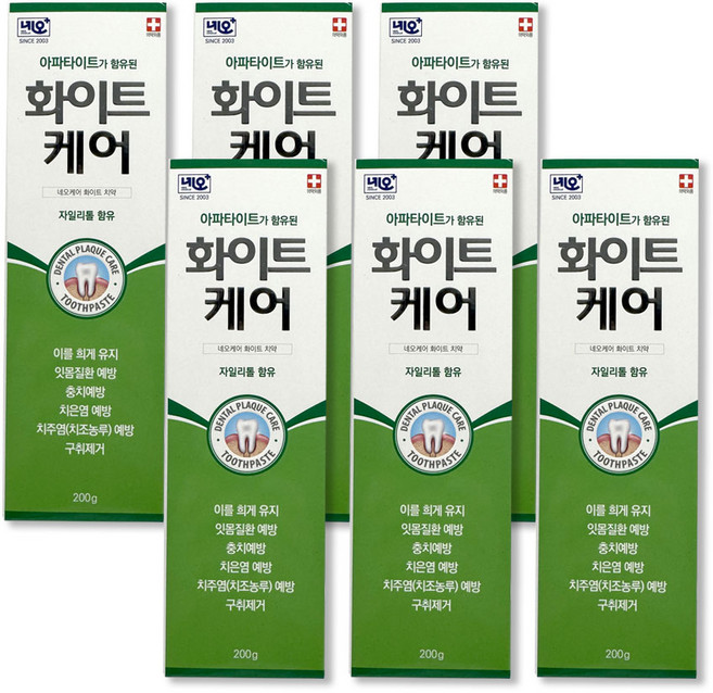 네오플러스 구취엔케어 치약, 6개, 200g