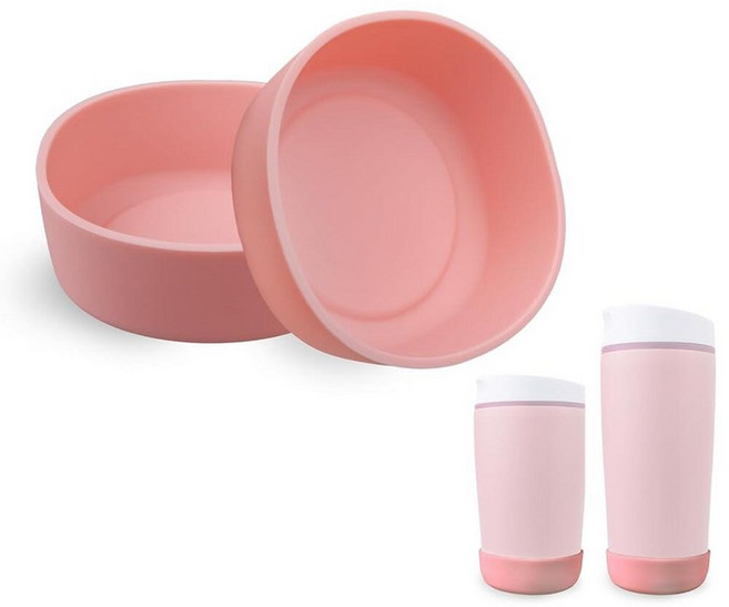 CERCGVEL Owala SmoothSip 슬라이더와 호환되는 실리콘 부츠 2팩 355ml12온스/591.5ml20온스 커피 텀블러 여행용 머그 컵용 보호 슬리브 미끄럼, 핑크