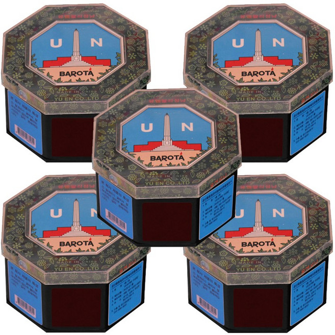 유엔 팔각 성냥 - 5통, 레드, 1세트