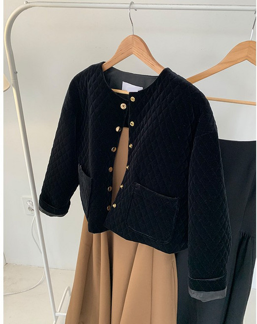 아베크제인 _ 다이아 벨벳 퀼팅 jk