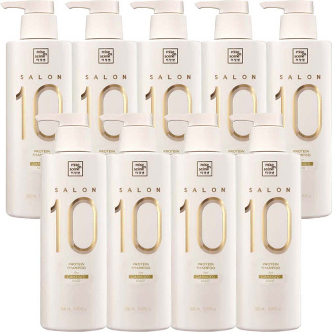 미쟝센 살롱 플러스 클리닉 10 샴푸 손상모발용, 500ml, 9개